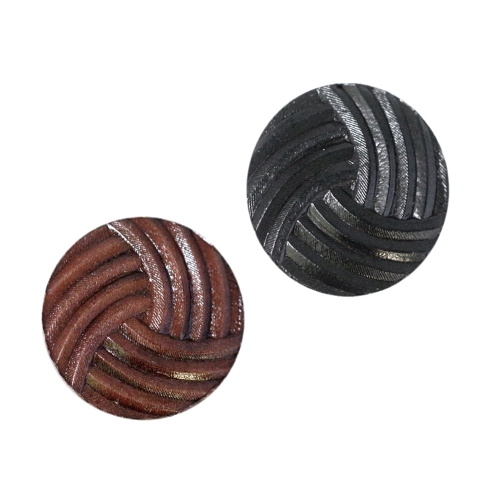 Reljeefse ornamendimustriga, puidutaoline, metallkannaga plastiknööp, 27mm, 42L