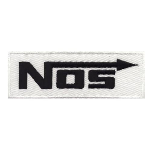 Triigitav aplikatsioon, Logo "Nos" 10,5 x 4 cm