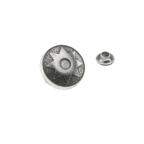 Metallist iluneet, ornamendi mustriga, ø15 mm, suurus: 24L