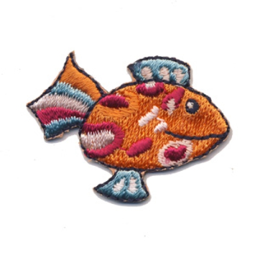 Triigitav Aplikatsioon; Väike, kuid ikka rõõmus kala, 4 x 2,7 cm