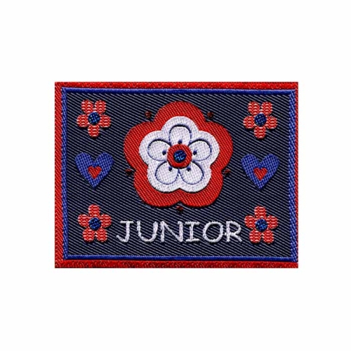 Triigitav aplikatsioon; Lilled ja südamed, "Junior", 9 x 7 cm