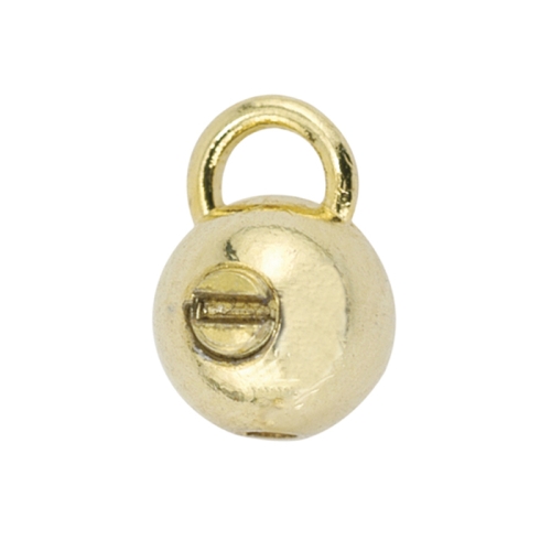 Helmetraadi lõpetusdetail kinnikeeratava kruvi ja aasaga, 8 x 4mm