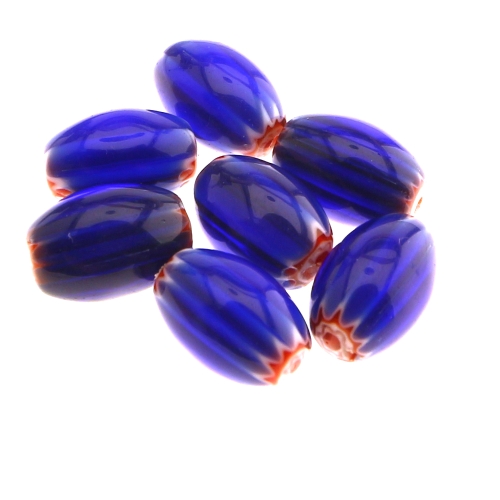 Kirjud mustrilised ovaalsed millefiori pärlid 15x10mm