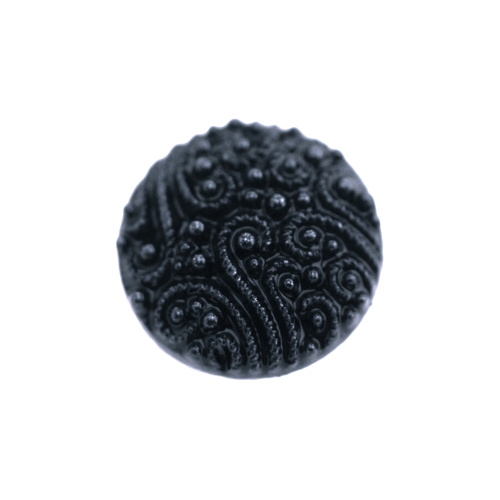 Reljeefse mustriga, kumer, kannaga plastiknööp, 28mm, 44L