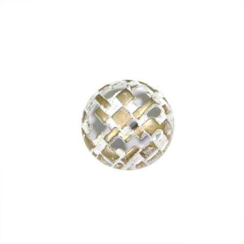 Reljeefse, augulise ruudumustriga, kannaga metallnööp, 23mm, 36L