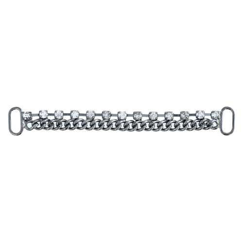 Metallist kristallidega vahedetail 88x10 mm, sobib rihmale laiusega 8 mm