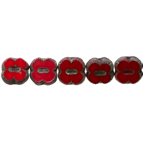 Ümar, lapik, pikuti läbistatud auguga 12x4mm klaashelmes 
