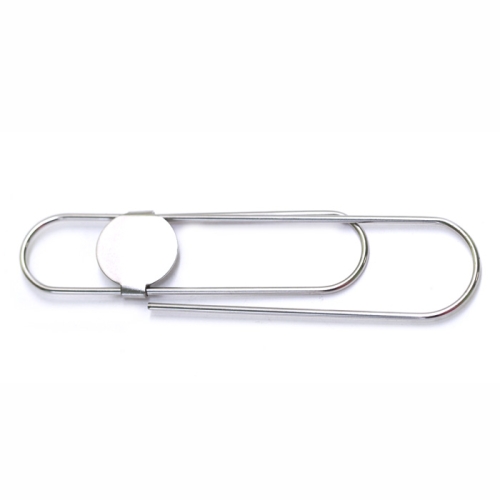 Round Plate Clip-On Brooch Base / 95 x 22mm