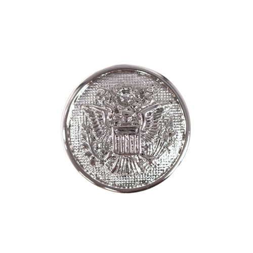 Metallist reljeefse vapiga, metallilaadses plastikust, kannaga nööp, 25mm, 40L