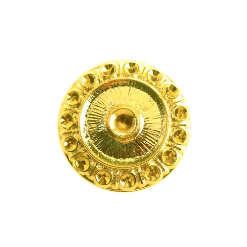 Reljeefse ornamendimustriga, kannaga metallilaadne plastiknööp, 28mm, 44L