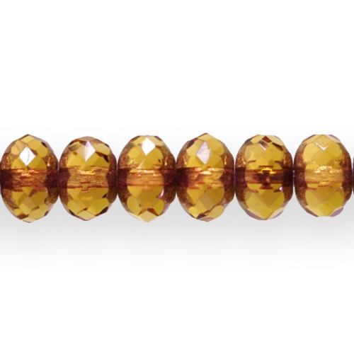 Rondellikujuline otstest värvitud klaashelmes (Jablonex) 8x6mm 