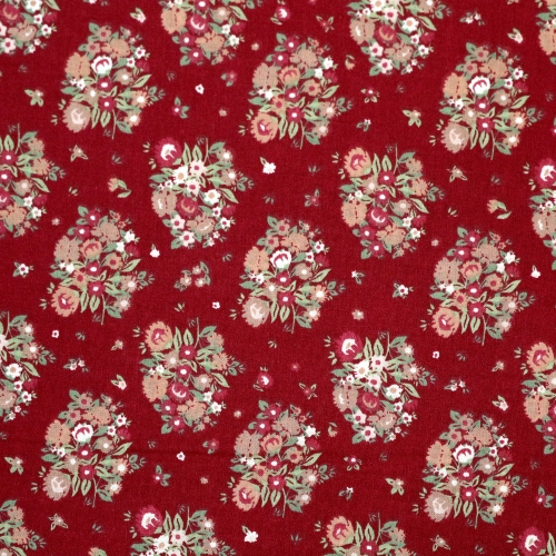 Lillemustriga, puuvillane popliinkangas (Poplin Damas 5006), 150cm, 7001