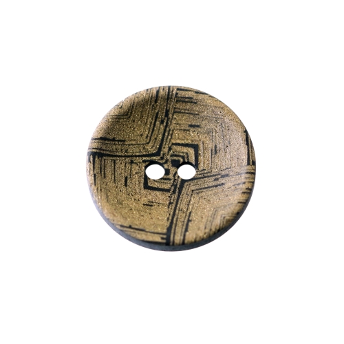 Kuldse maalinguga, kahe auguga plastiknööp 28mm, 44L