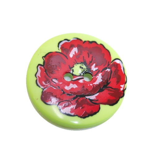 Ümar lillega värviline nööp ø34 mm, suurus: 54L