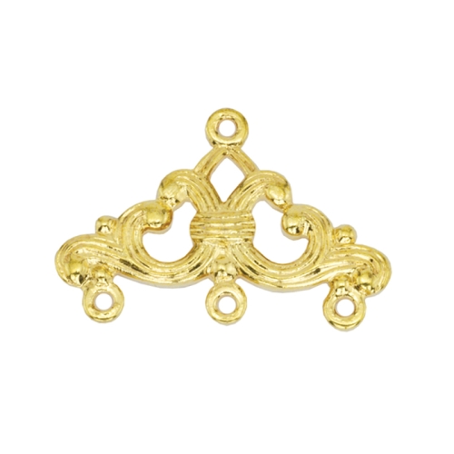 Antiikse mustriga keekinnitusdetail,riputis, 3-to-1 Victorian Style Connector, 25 x 18 mm