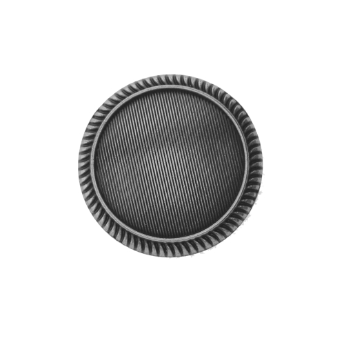 Reljeefse triibuga, kannaga metallist nööp, 25mm, 40L
