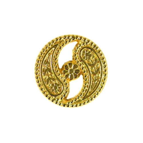 Reljeefse mustriga, metallist, kannaga nööp, 20mm, 32L