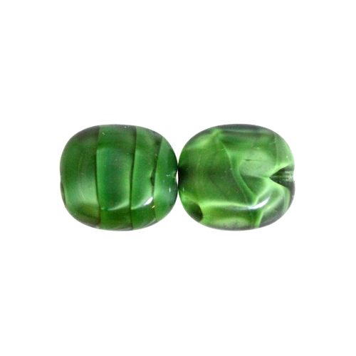 Piklik, lapik, ovaalne 17x16x8mm klaashelmes pärlmutter mustriga