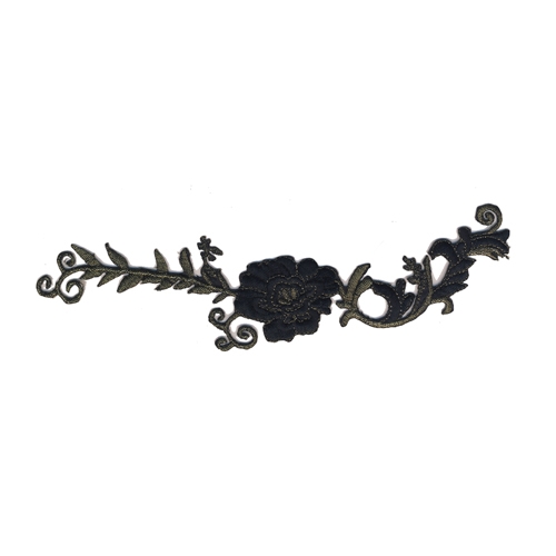 Kuldne lilleornament 3,5x20 cm 