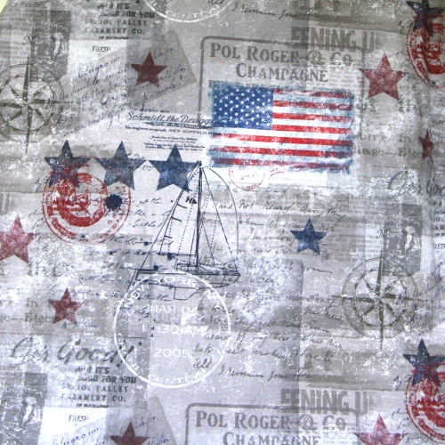 Tugevam dekoratiivkangas USA temaatikaga 100% puuvill, 140cm, Art. 91023