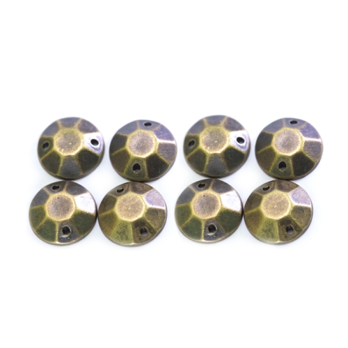 Metallilaadsed tahulised plastikust dekoratiivkivid, 12 mm, 8 tk pakis