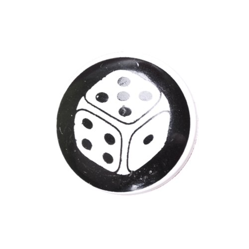Must-valge, mustriline, kannaga nööp ø15 mm, suurus: 24L