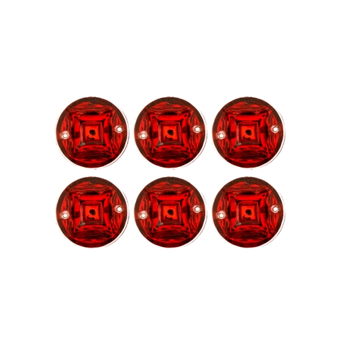 Plastikust dekoratiivkivid kandilise lohuga, 12 mm, 6 tk pakis