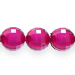 Pärl-pärlis tahulised ümarad klaasjad akrüülhelmed 16mm