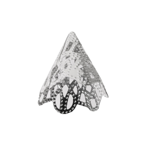 Koonusekujuline, reljeefse mustriga pärlikübar, Bead Cup, 17 x 19mm
