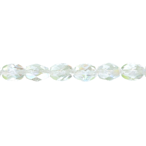 Ovaalne, tahuline klaashelmes 8x6mm