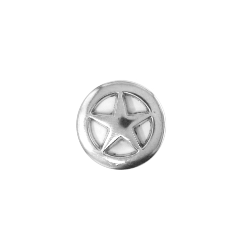 Tähega, metallnööp kannaga 18mm, 28L