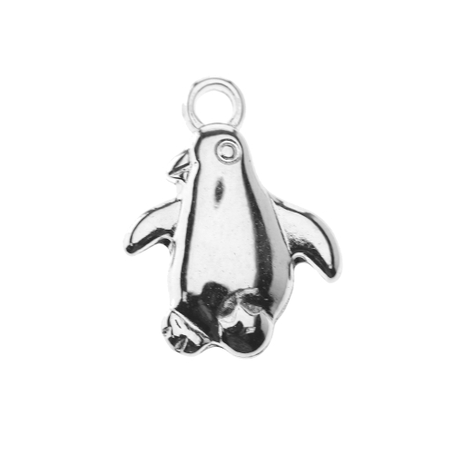 Pingviin, metallilaadsest plastikust riputis, aasaga, 21x16x4mm