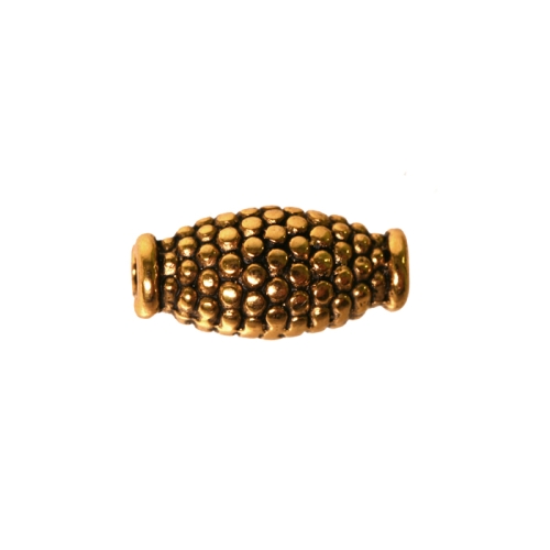 Ornamental Jewelery Spacer with Dotted Pattern, 12,5 x 6mm