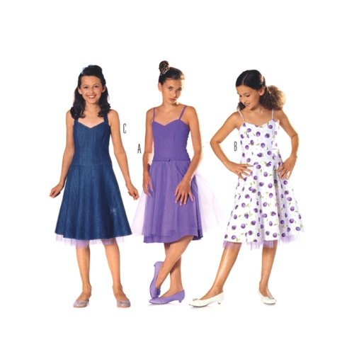 Kleit 122 cm - 164 cm, Dress Burda 9697