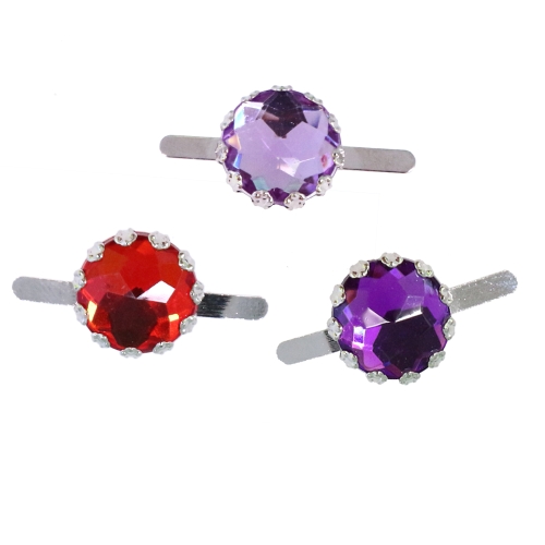 Klaasist, ümarad, tahulised dekoratiivkivid, needilaadse metallist kinnitusega 14 x 8mm