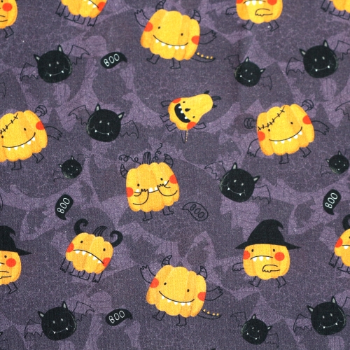 Halloweeni teemaline, puuvillane kangas (Poplin Halloween), 150cm, 272896