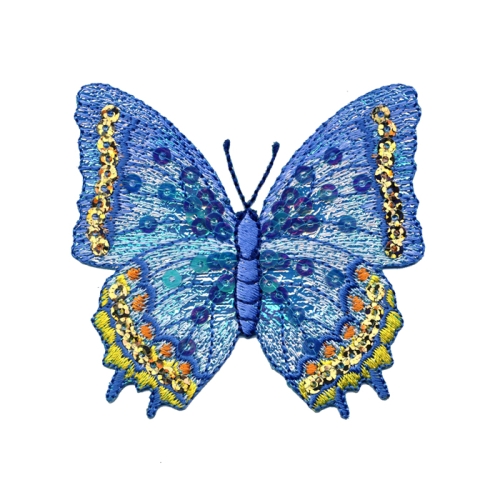Triigitav Aplikatsioon sädelev litritega liblikas 7,5x7cm