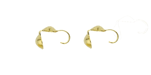 Kalotid haagiga, Bead Tips with Hook, 4mm