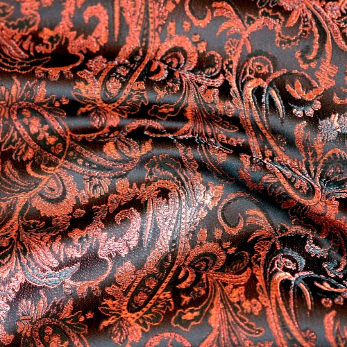 Kauniläikeline, reljeefse ornamendimustriga, kangas (Jacquard Lurex Royal), 150cm
