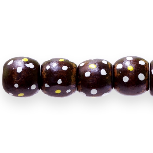 Ümarad täpilised puithelmed, 12 × 11 mm