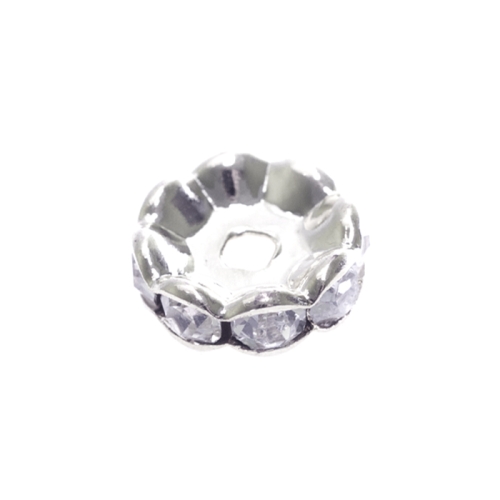 Vahedetail klaaskristallidega, 10 x 3,7mm