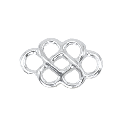 Lilleline kinnise vastasosa/riputis, 3D Knot Jewellery Connector, 12 x 8mm