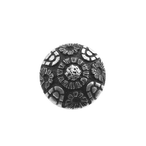 Metallilaadsest plastikust, reljeefse mustriga, kannaga nööp ø23 mm, suurus: 36L