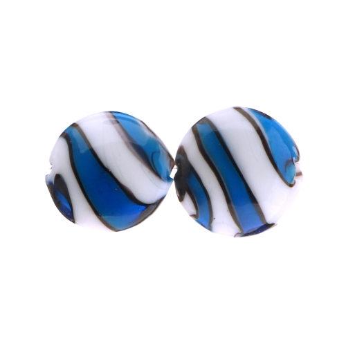 Ümarad lapikud klaashelmed segatud värvitoonidega 20 x 10mm