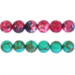 Pintseldatud, kirju mustriga, ümarad klaashelmed, 10mm