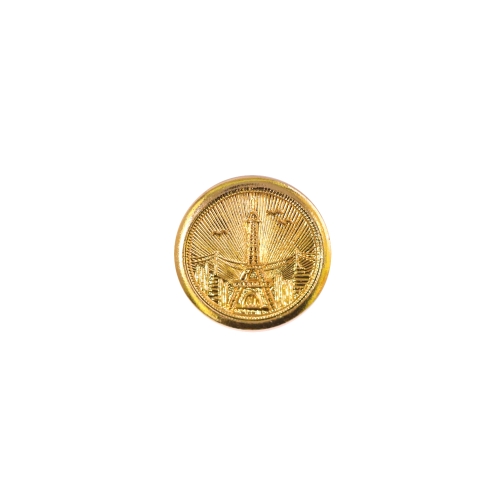 Metalliknööp reljeefse Eiffeli torniga, kannaga, ø19 mm, suurus: 30L