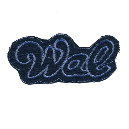 Triigitav aplikatsioon; Tekst "Wal" teksal, 14 x 6 cm