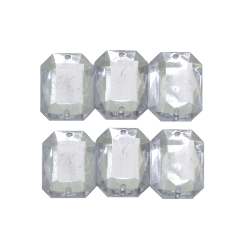 Kandilised tahulised õmmeldavad dekoratiivkivid, 6 tk pakis, 18 × 13 mm