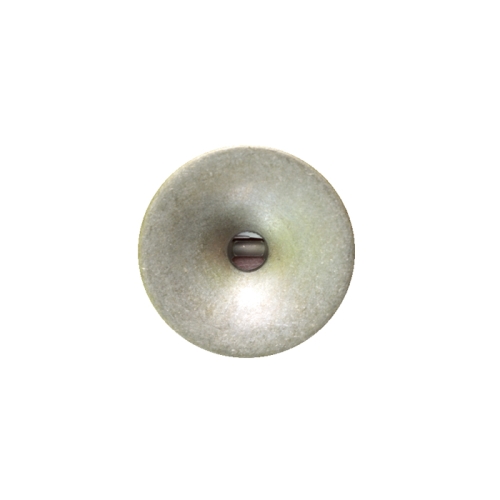 Metallist, keskelt lohuga, kannaga nööp 18mm, 28L
