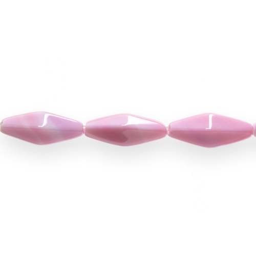Ovaalne tahuline pikuti keskelt auguga klaashelmes 20x7mm 